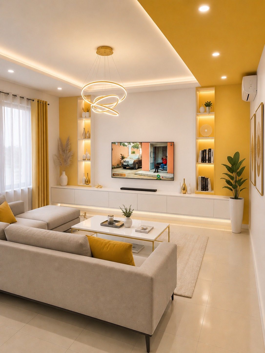 Salon aménagé — exemple de style AEC